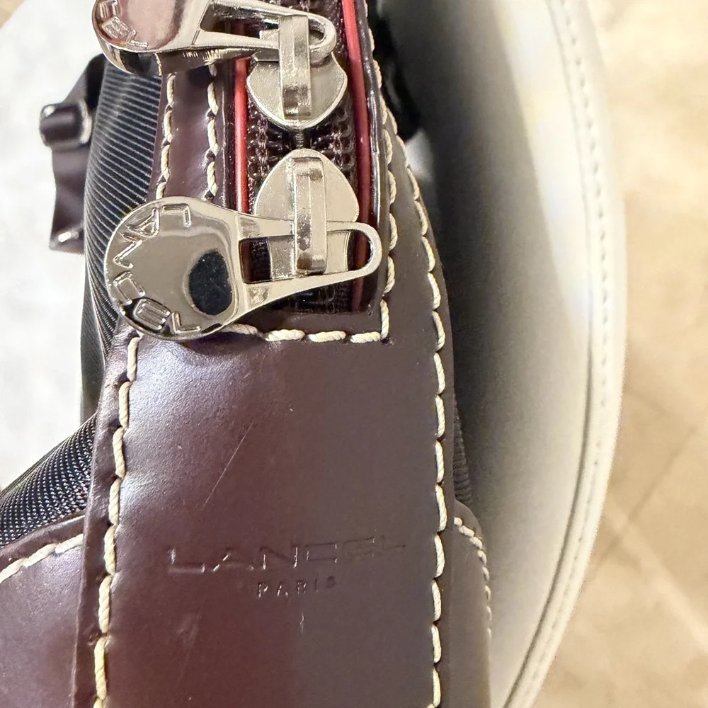 Elegant Black and Brown Laptop Bag for Men
